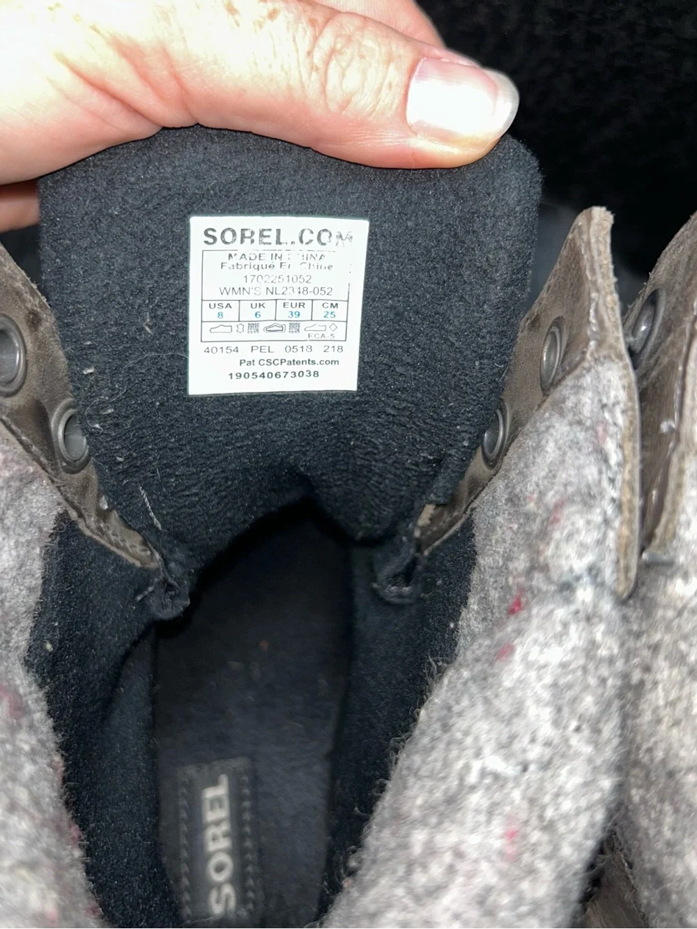 Sorel Women's Lace-Up Wool-Blend Ankle Boots in Olive and Charcoal